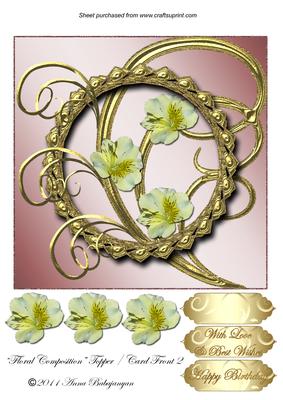Floral Composition Topper / Card Front 2