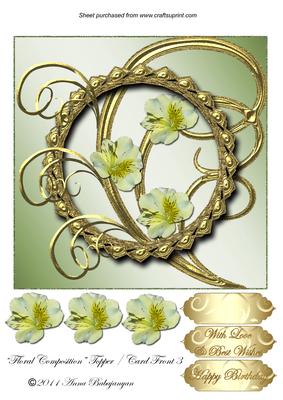 Floral Composition Topper / Card Front 3
