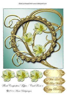 Floral Composition Topper / Card Front 4