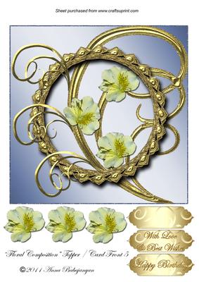 Floral Composition Topper / Card Front 5