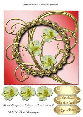 Floral Composition Topper / Card Front 7