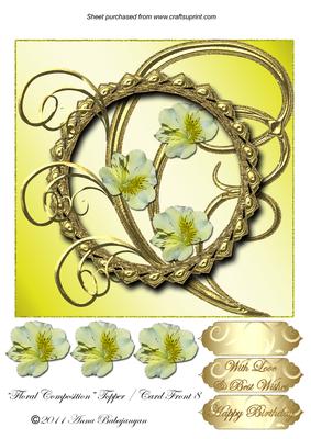 Floral Composition Topper / Card Front 8