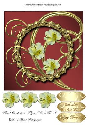 Floral Composition Topper / Card Front 9