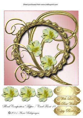 Floral Composition Topper / Card Front 10