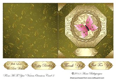 From Me to You Various Occasions Card 3
