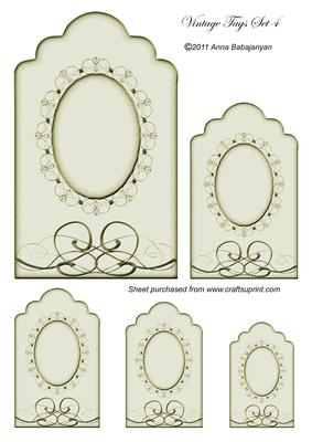 Vintage Tags Set 4