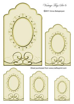 Vintage Tags Set 6