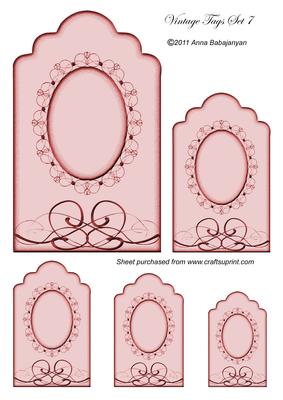 Vintage Tags Set 7