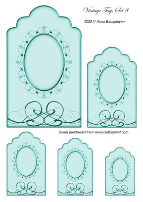 Vintage Tags Set 8