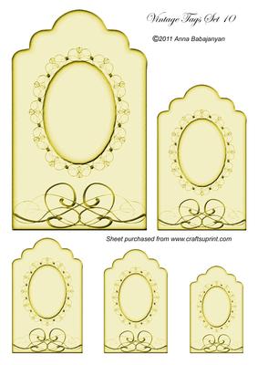 Vintage Tags Set 10
