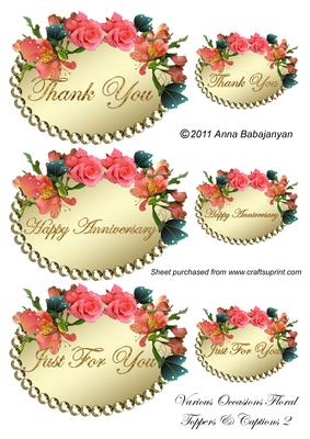 Various Occasions Floral Toppers & Captions 2