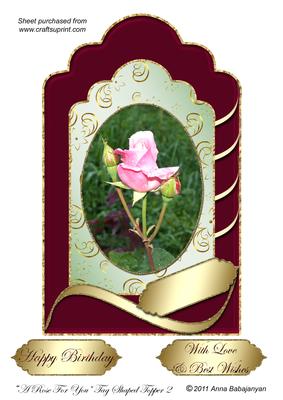 A Rose for You Tag Shaped Topper 2