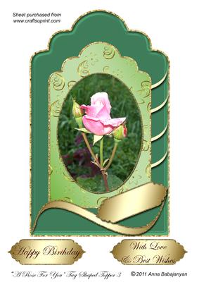 A Rose for You Tag Shaped Topper 3