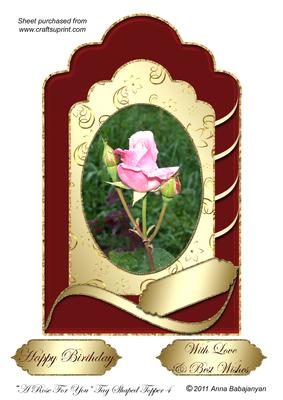 A Rose for You Tag Shaped Topper 4