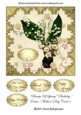Beauty of Spring Birthday/ Easter/ Mother's Day Card 1