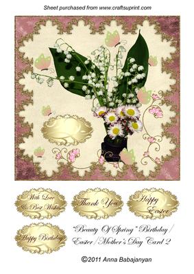 Beauty of Spring Birthday/ Easter/ Mothers Day Card 2