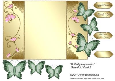 Butterfly Happiness Gate Fold Card 2