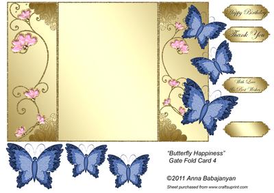 Butterfly Happiness Gate Fold Card 4