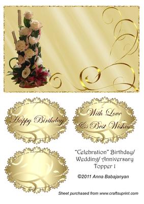 Celebration Birthday/ Wedding/ Anniversary Topper 1