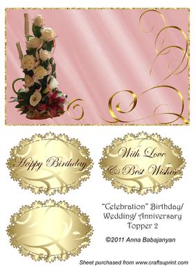 Celebration Birthday/ Wedding/ Anniversary Topper 2