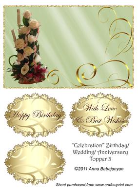 Celebration Birthday/ Wedding/ Anniversary Topper 3