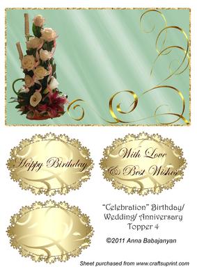 Celebration Birthday/ Wedding/ Anniversary Topper 4