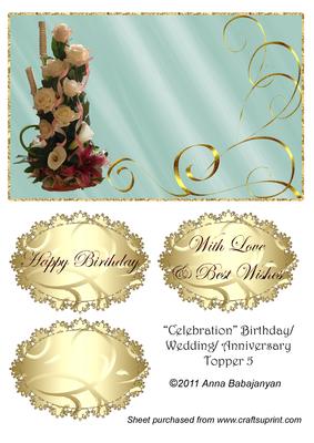 Celebration Birthday/ Wedding/ Anniversary Topper 5
