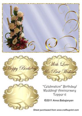 Celebration Birthday/ Wedding/ Anniversary Topper 6