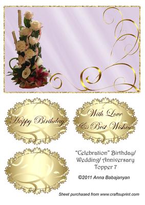 Celebration Birthday/ Wedding/ Anniversary Topper 7