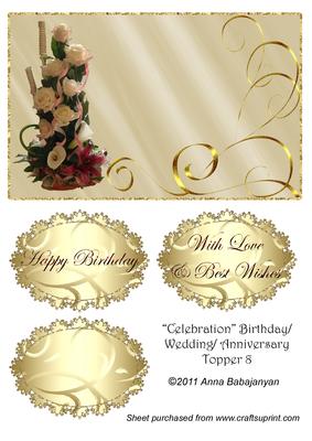 Celebration Birthday/ Wedding/ Anniversary Topper 8