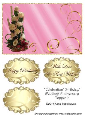 Celebration Birthday/ Wedding/ Anniversary Topper 9