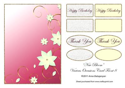 New Bloom Various Occasions Card Front 8
