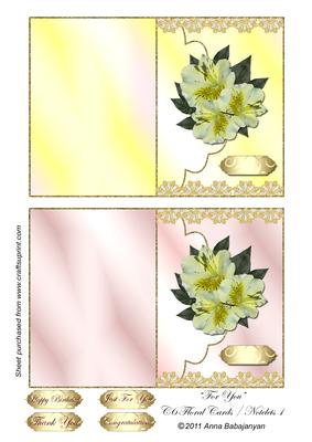 For You C6 Floral Cards / Notelets 1