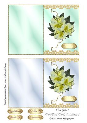 For You C6 Floral Cards / Notelets 4