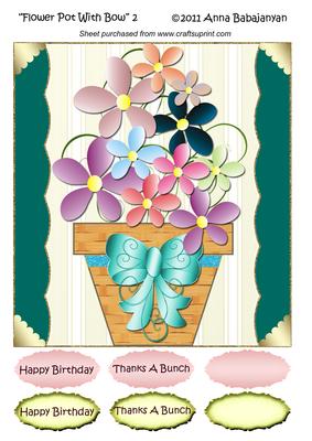 Flower Pot with Bow 2