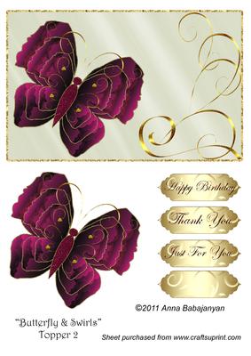 Butterfly & Swirls Topper 2