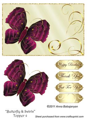 Butterfly & Swirls Topper 4