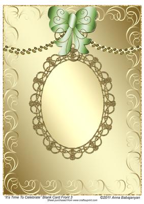 Its Time to Celebrate Blank Card Front 3