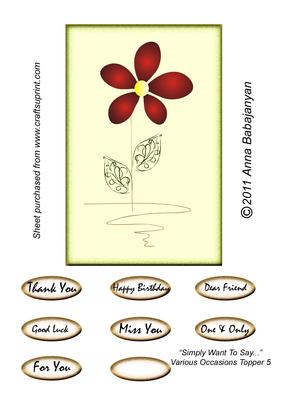 Simply Want to Say -  Various Occasions Topper 5
