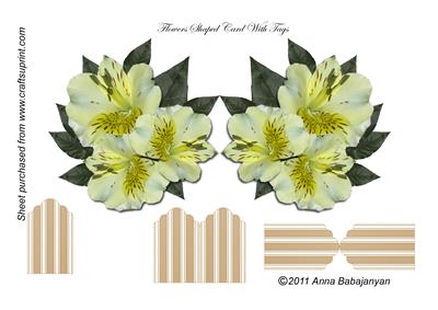 Flowers Shaped Card with Tags