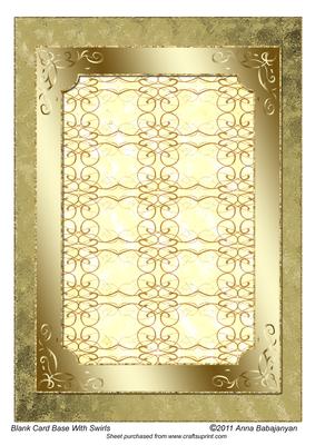 Blank Card Base with Swirls