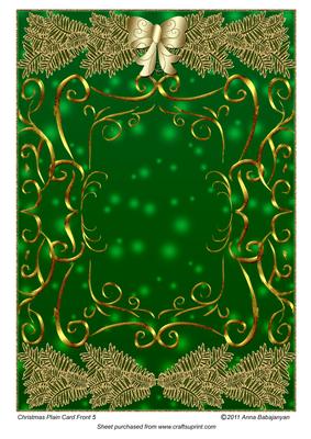 Christmas Plain Card Front 5