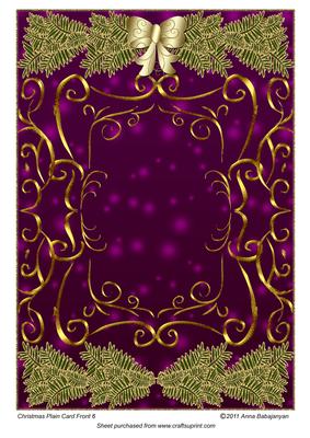 Christmas Plain Card Front 6