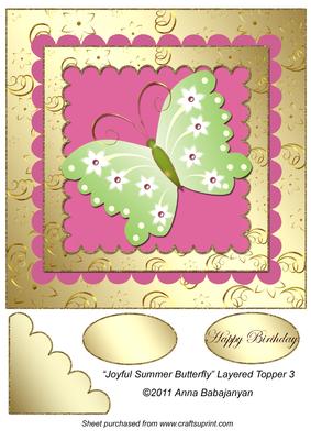 Joyful Summer Butterfly Layered Topper 3