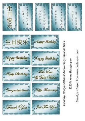 Birthday/ Congratulations/ Anniversary Captions Set 4
