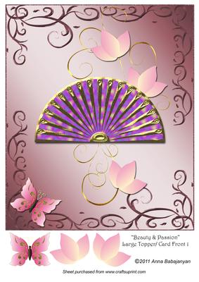 Beauty & Passion Large Topper /card Front 1