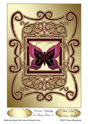 Precious Butterfly in Fancy Frame 2
