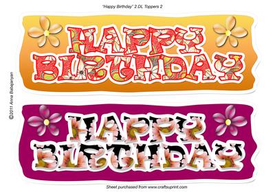 Happy Birthday 2 Dl Toppers 2