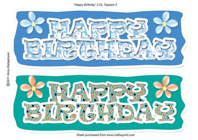 Happy Birthday 2 Dl Toppers 3