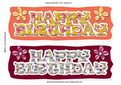 Happy Birthday 2 Dl Toppers 4